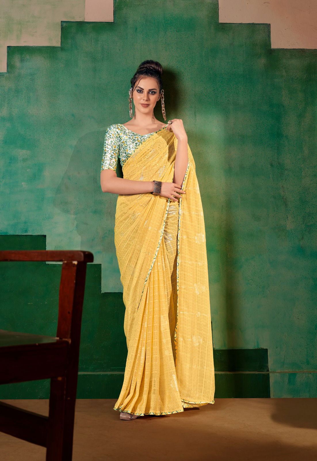 Stavan Sira Georgette Party Wear Sarees Catalog